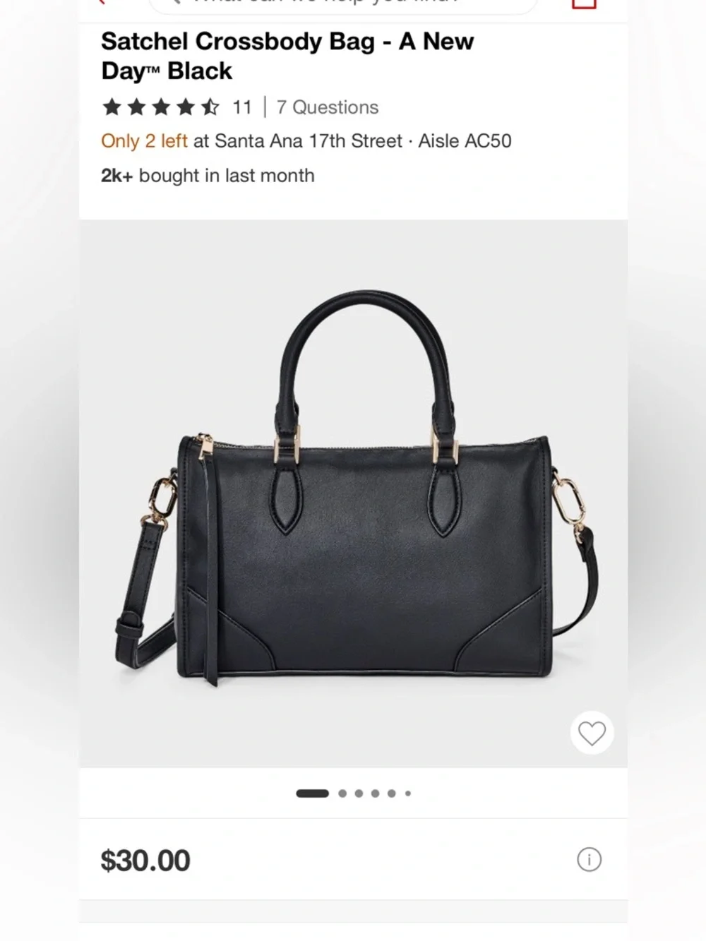 Classic Black Satchel Handbag with Removable Strap